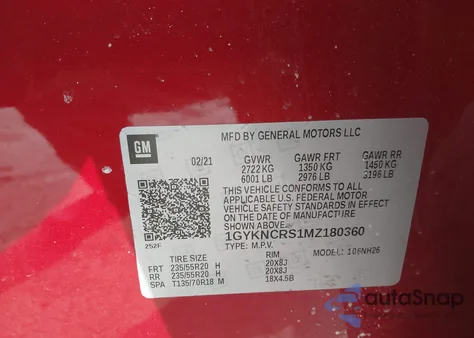 2021 Cadillac Xt5 Fwd Premium Luxury from USA, damaged, VIN 1GYKNCRS1MZ180360